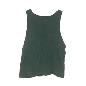 Aeropostale Basic Sea Foam Green Ribbed Crop Top Size S